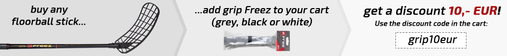 Buy a floorball stick and get a discount on the grip!