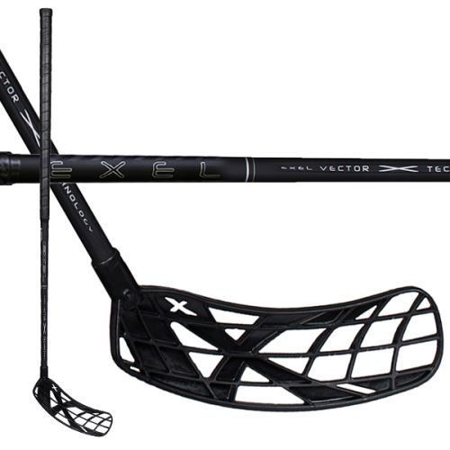Floorball stick EXEL VECTOR-X BLACK 2.9 98 ROUND MB - Floorball stick for adults
