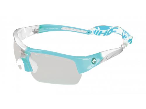 Floorball protection goggles UNIHOC PROTECTION EYEWEAR Victory turquoise/white Kids  - Protection glasses