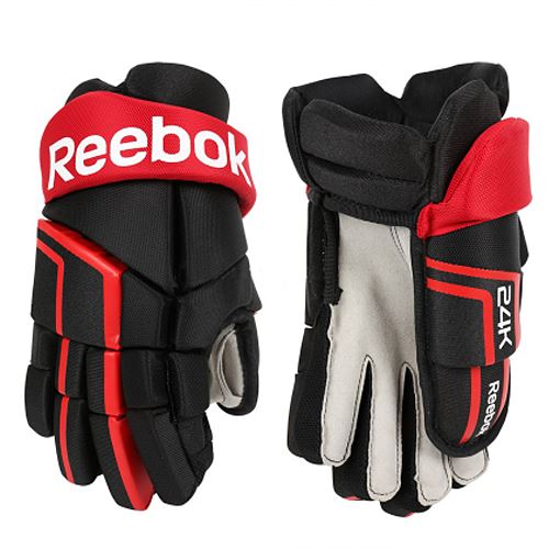 Hokejové rukavice REEBOK 24K black/red senior - 13" - Rukavice