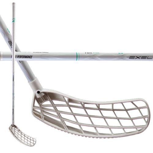 Floorball stick EXEL PURE X-LITE WHITE-MINT 2.6 101 ROUND MB L - Floorball stick for adults