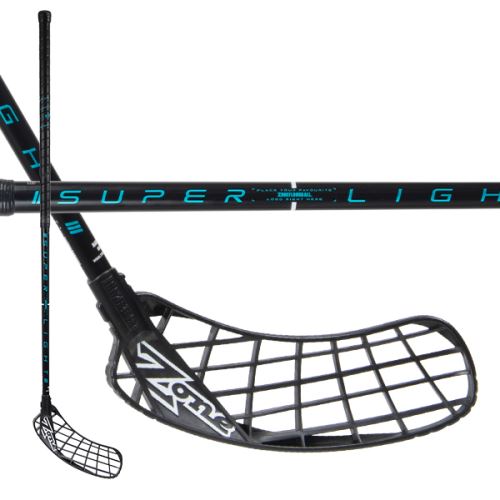Florbalová hokejka ZONE HYPER AIR SL 29 black/turquoise 96cm R - florbalová hůl