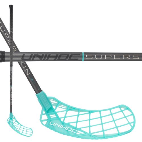 Floorball stick Unihoc EPIC SUPERSKIN PRO 26 graphite/turq