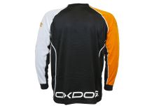 Floorball goalie jersey OXDOG TOUR GOALIE SHIRT BLACK/OR, no padding 150/160 - Jersey