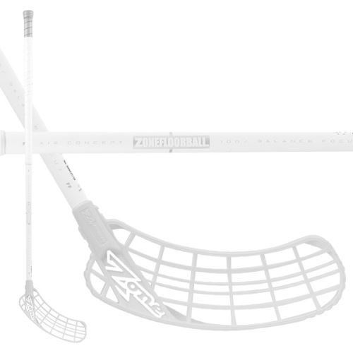 ZONE ZUPER AIR SL CURVE 2.0° 27 twhite/silver 100cm R - Floorball stick for adults