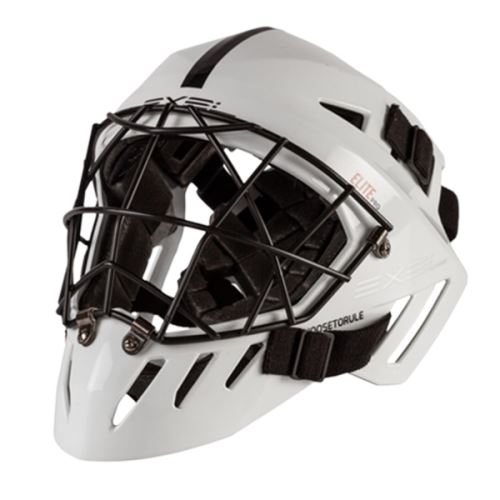 Brankárska florbalová helma EXEL ELITE PRO HELMET senior white - Brankářské masky
