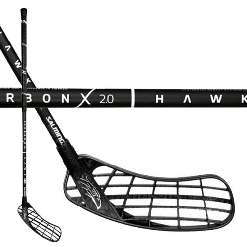 Floorball stick SALMING Hawk CarbonX 2.0 Black 103 (114 cm) Left - Floorball stick for adults
