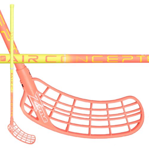 Florbalová hokejka ZONE SUPREME AIR SL 27 yellow/coral 100cm L-17 - florbalová hůl