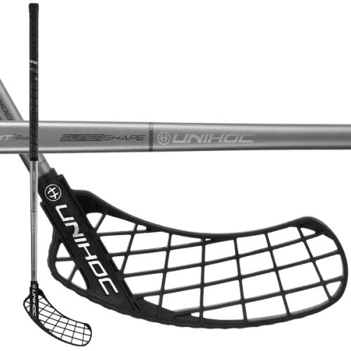 Floorball stick UNIHOC SONIC Hockey 26 black/graphite 96cm R - Floorball stick for adults