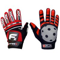 Handschuhe für Floorballgoalies FREEZ G-180 GOALIE GLOVES red senior