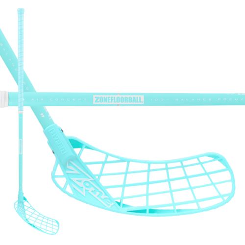 Florbalová hokejka ZONE HYPER AIR SL Curve 2.0° 29 turquoise 96cm R - florbalová hůl