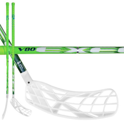 Floorball stick EXEL V80 2.9 green 98 ROUND X-blade MB L - Floorball stick for adults