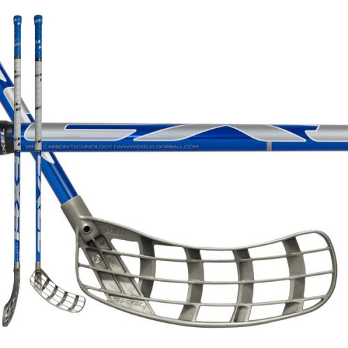 Florbalová hokejka EXEL EDGE 2.9 blue chrom 98 ROUND  '12 - florbalová hůl