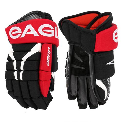 Hokejové rukavice EAGLE AERO black/red/white senior - 14" - Rukavice