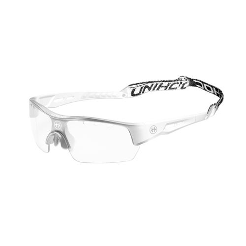 Floorball protection goggles UNIHOC EYEWEAR VICTORY senior silver/white - Protection glasses