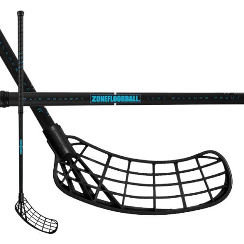 Florbalová hokejka ZONE MAKER AIR 29 black/turquoise 96cm R - florbalová hůl