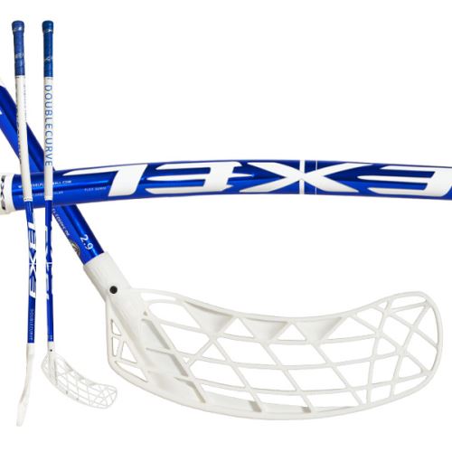 Floorball stick EXEL DOUBLECURVE 2.6 blue chrom 98 ROUND SB R '12* - Floorball stick for adults