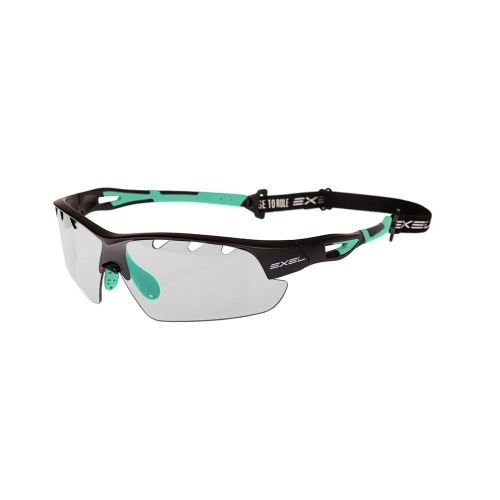 Floorball protection goggles EXEL DYNAMIC EYEGUARD BLACK MINT SR/JR - Protection glasses