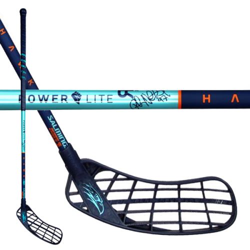 Florbalová hokejka SALMING Hawk PowerLite RN Edt Navy Blue 103 (114 cm) Left - florbalová hůl