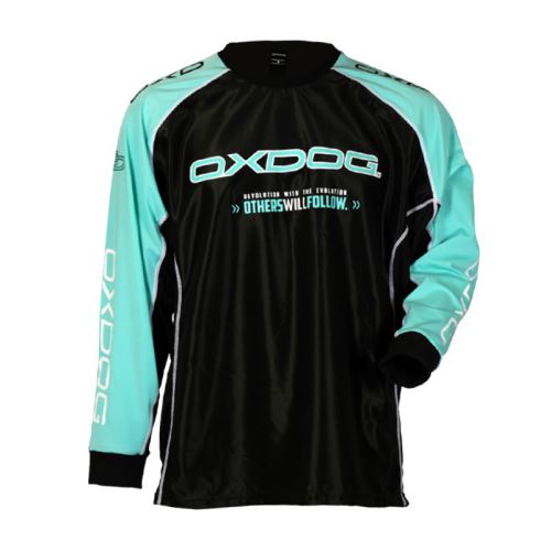 Floorball goalie jersey OXDOG TOUR GOALIE SHIRT black/tiff 150/160 - Jersey