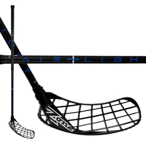Florbalová hokejka ZONE HYPER AIRLIGHT 28 electric black/blue 100cm R - florbalová hůl