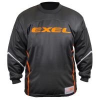 Brankářský florbalový dres EXEL S100 GOALIE JERSEY black/orange M