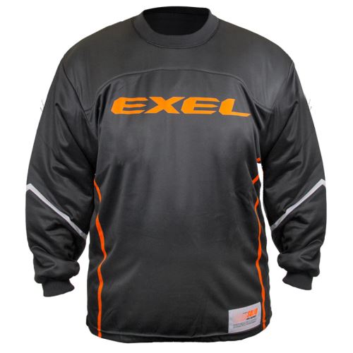 Brankářský florbalový dres EXEL S100 GOALIE JERSEY black/orange XXL - Brankářský dres