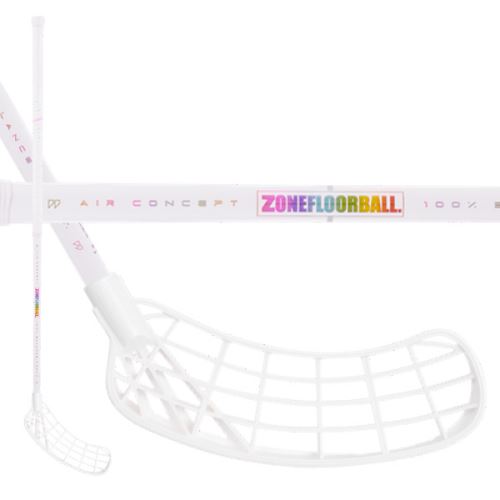 Florbalová hokejka ZONE MAKER AIR SL 28 white/hologram 100cm R - florbalová hůl