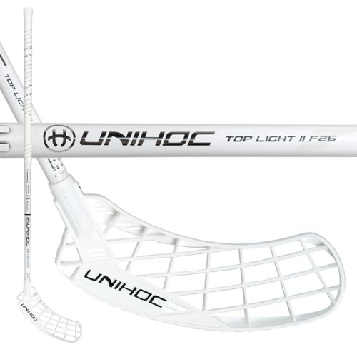 Florbalová hokejka UNIHOC EPIC TOP LIGHT II 26 white/silver 100cm R-17 - florbalová hůl
