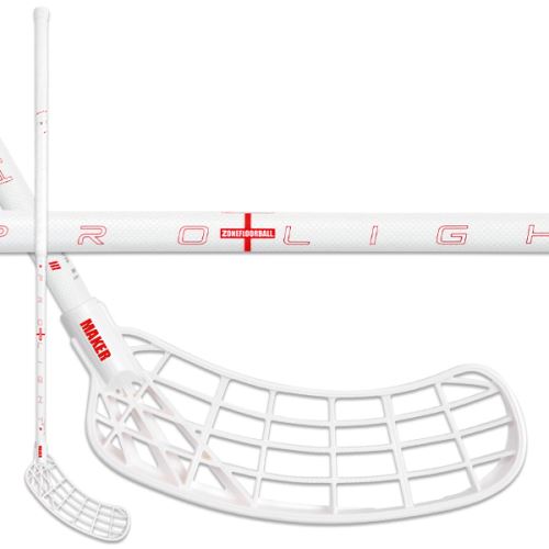 Florbalová hokejka ZONE MAKER PROLIGHT 27 white carbon 96cm L - florbalová hůl