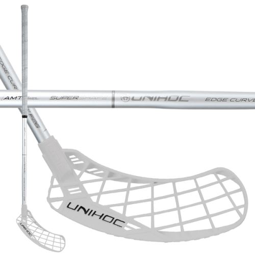 Floorball stick UNIHOC EPIC EDGE Curve 1.0o 26 silver/bl - Floorball stick for adults