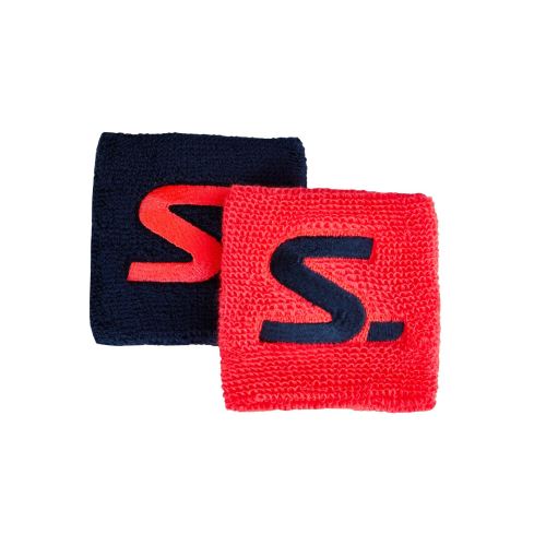 Sportovní potítko SALMING Wristband Short 2-pack Coral/Navy 8cm - Potítka