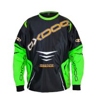 Floorball goalie jersey OXDOG GATE GOALIE SHIRT black/green  XS - Jersey