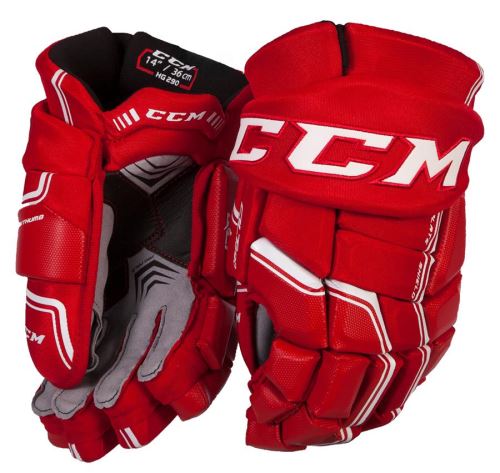 Hokejové rukavice CCM QUICKLITE 290 red/white senior - 14" - Rukavice