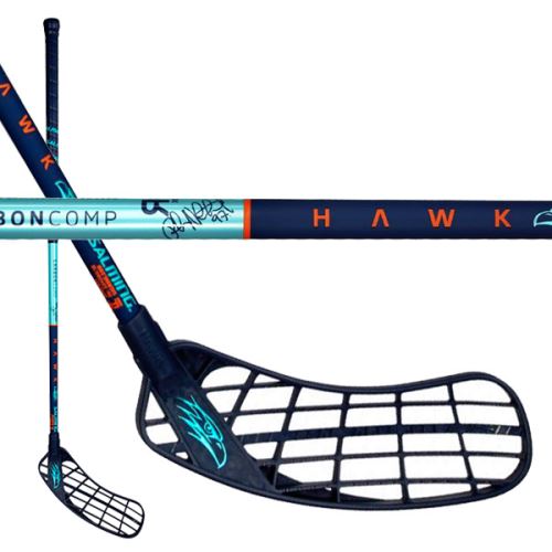 Florbalová hokejka SALMING Hawk CC 32 RN Edt JR Navy Blue 87 (98 cm) - Dětské, juniorské florbalové hole