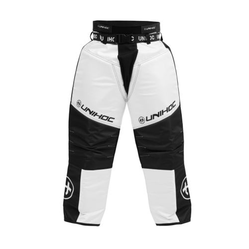 Brankářské florbalové kalhoty UNIHOC GOALIE PANTS KEEPER black/white 140cl - Brankářské kalhoty