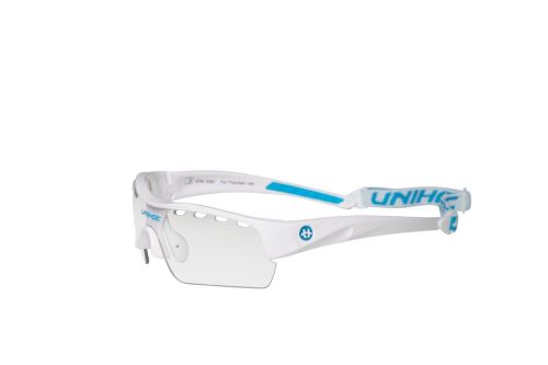 Ochranné brýle na florbal UNIHOC EYEWEAR VICTORY junior white/blue - Ochranné brýle