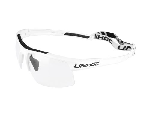 Floorball protection goggles UNIHOC PROTECTION EYEWEAR Energy white JR  - Protection glasses