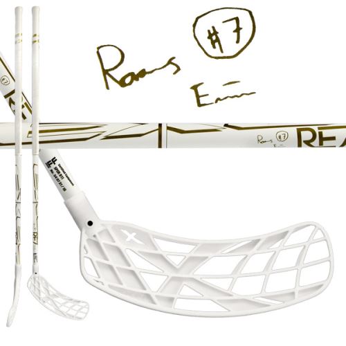 Floorball stick EXEL RE7 2.6 white/gold 101 OVAL SB L - Floorball stick for adults