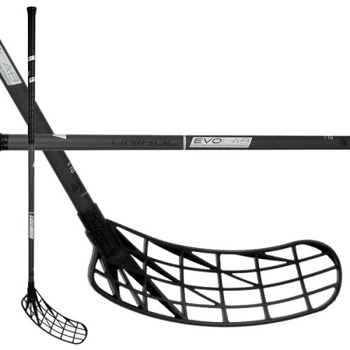 Florbalová hokejka UNIHOC UNILITE EVOLAB 29 black/silver 96cm R - florbalová hůl