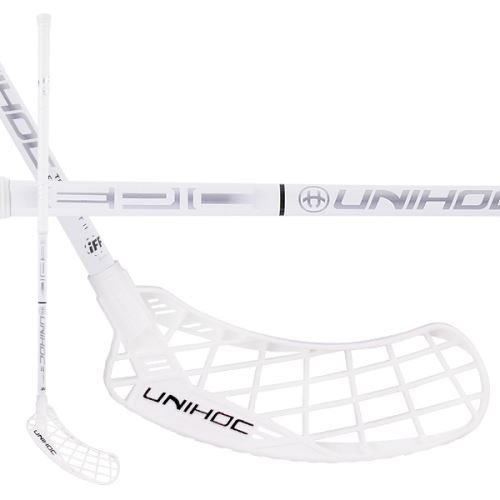 Florbalová hokejka UNIHOC EPIC Top Light II 26 white/silver 100cm R - florbalová hůl
