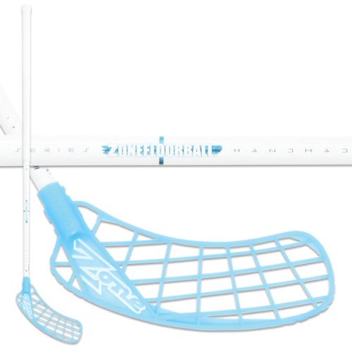 Florbalová hokejka ZONE HYPER AIR SL 29 white/ice blue - florbalová hůl