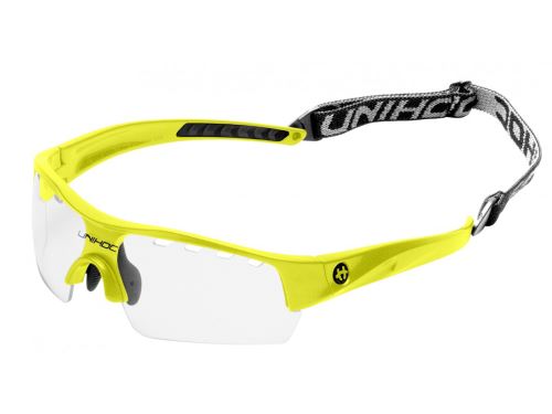 Floorball protection goggles UNIHOC EYEWEAR VICTORY kids neon yellow - Protection glasses