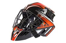 Brankářská florbalová maska EXEL S100 HELMET senior black/orange - Brankářské masky