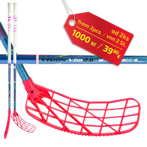 Florbalová hokejka EXEL V80 BLUE 2.6 103 ROUND SB L - florbalová hůl