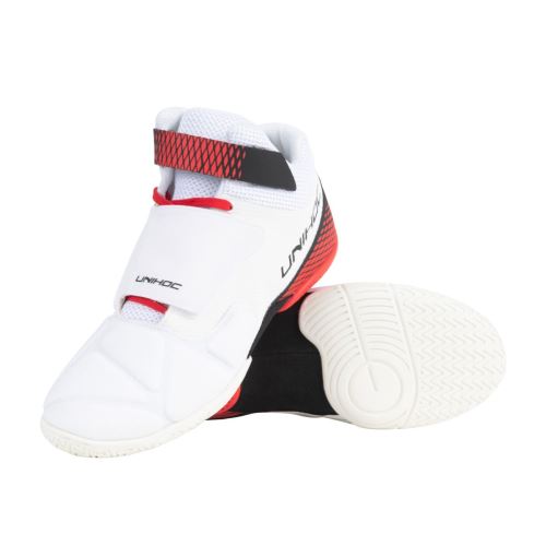 Brankářská florbalová obuv UNIHOC Shoe U4 Goalie white/red US11 /UK10 / EUR45