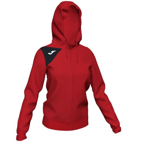 Sports sweatshirts and hoodies JOMA HOODED JACKET SPIKE II WOMAN RED-BLACK 4XS-3XS - Hoodies