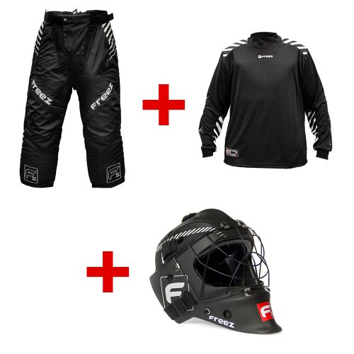 Set of goalkeeper pants, jersey and helmet Freez G-280 - size S - Set (pants+jersey)