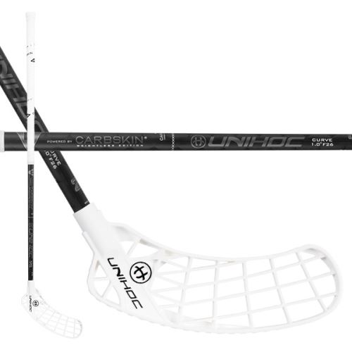 UNIHOC ICONIC CARBSKIN Curve 1.0o 26 black - Floorball stick for adults