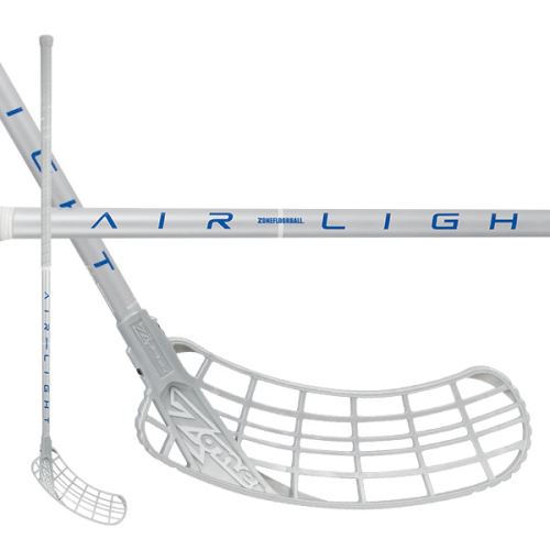 Florbalová hokejka ZONE ZUPER AIRLIGHT 27 electric silver/blue 104cm L - florbalová hůl